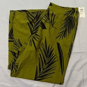 BNWT A NEW DAY PALM TREE WIDE LEG PANTS